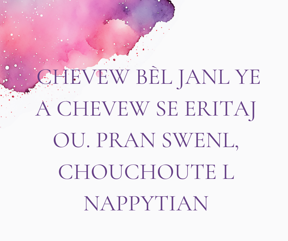 Mes cheveux, ma couronne, ma puissance